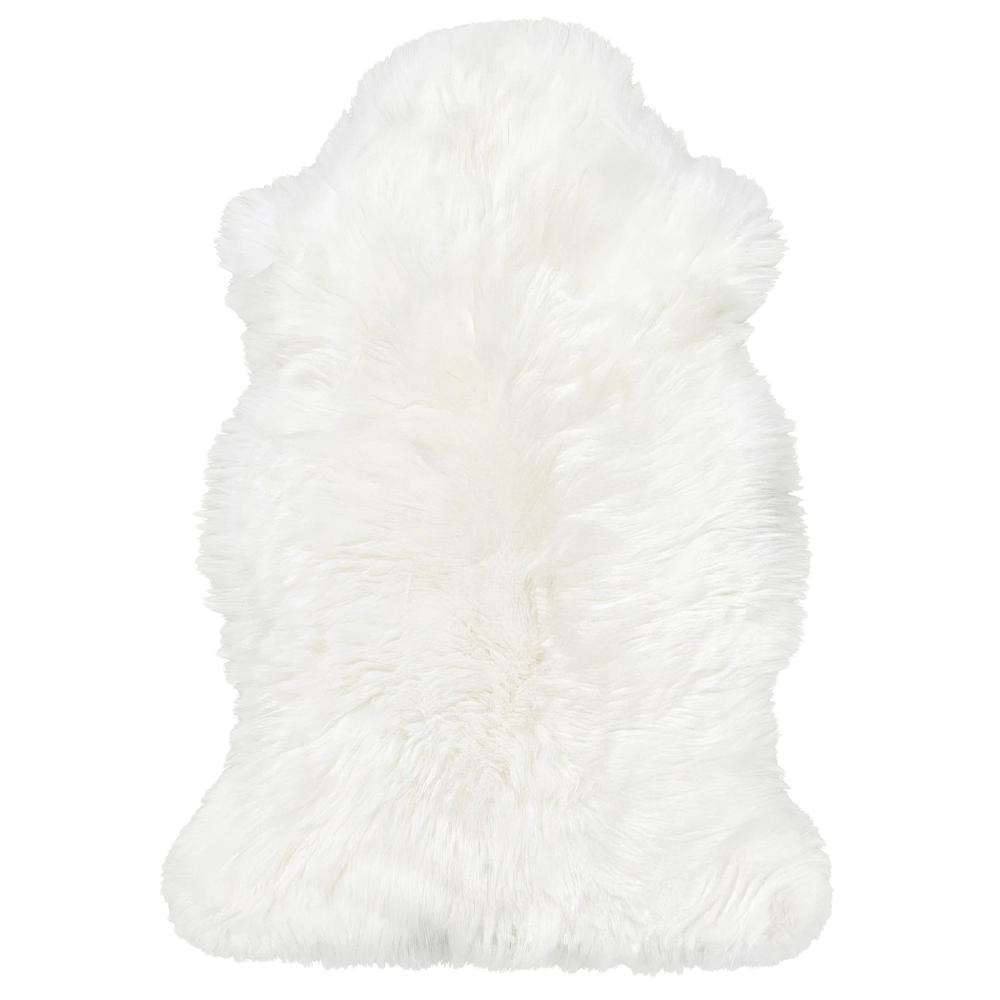 Lambavilla vaip valge