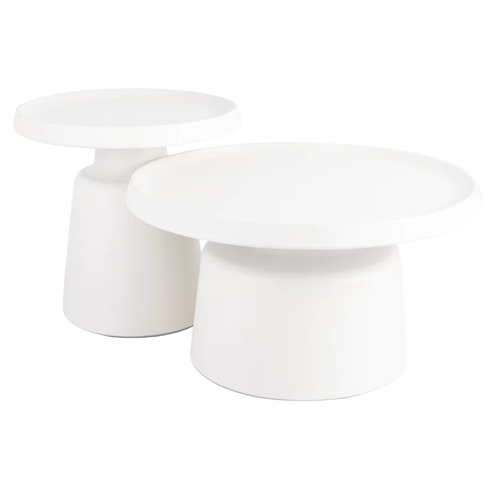 Valge kohvilaua komplekt